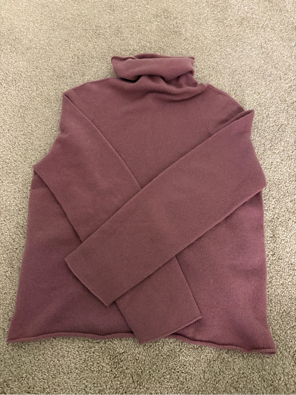 Vince Dusty Mauve Turtleneck Cashmere Sweater
